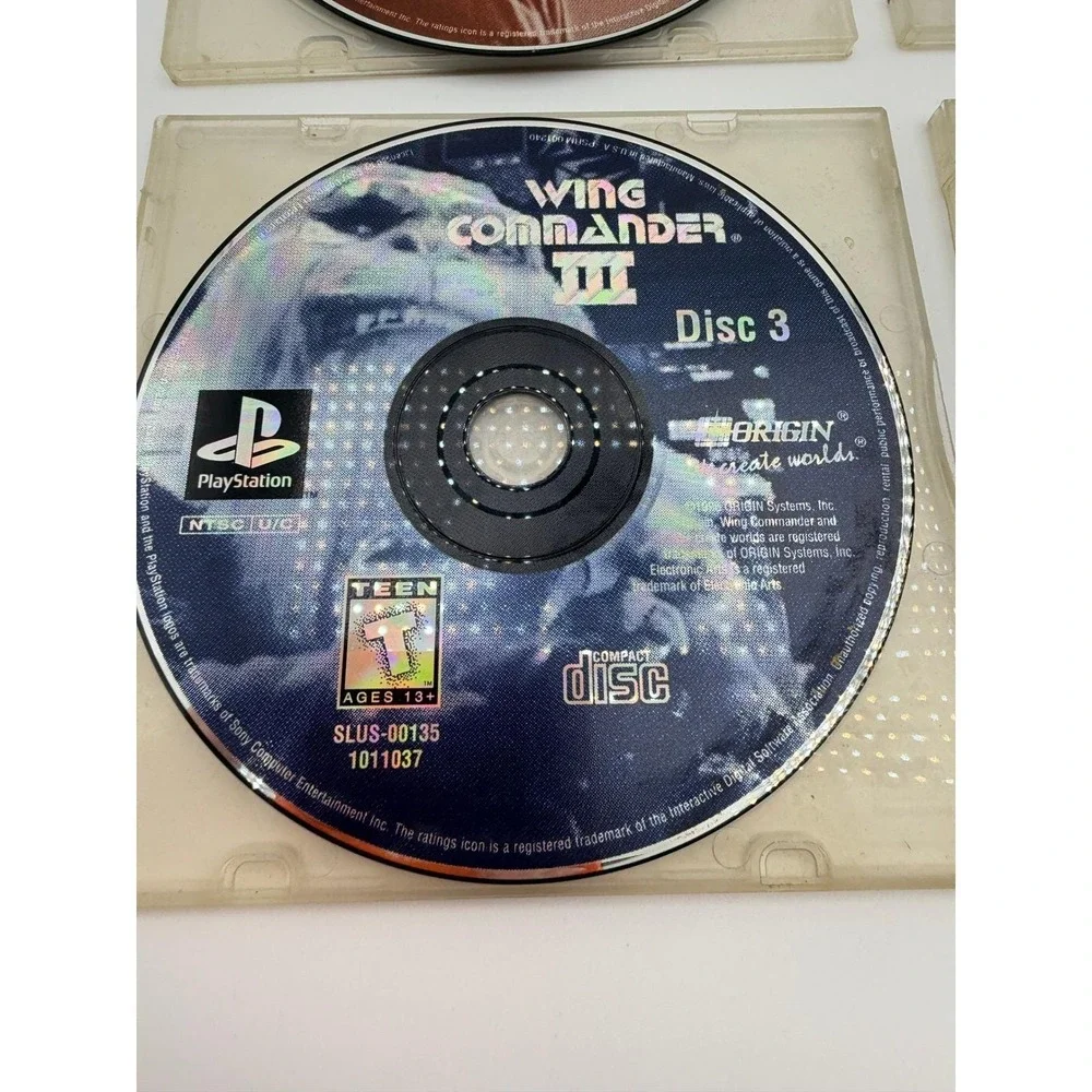 Wing Commander III Heart of the Tiger PS1 PlayStation 4-Disc SLUS-00019 Origin